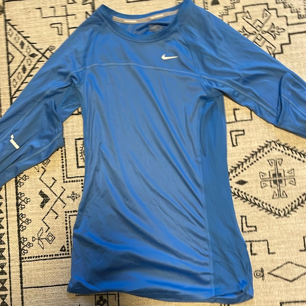 Nike blue running long sleeve